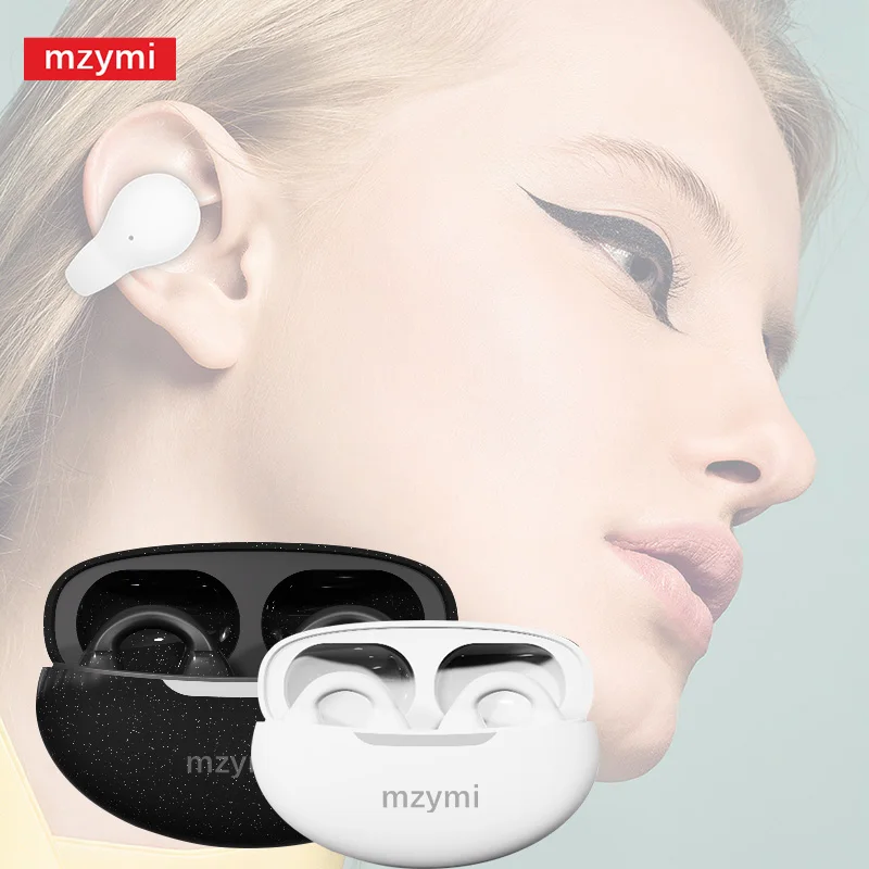 mzymi K10 Earclip Wireless Earbuds Earring TWS Bluetooth HIFI Stereo Sound Headset Noise Cancelling OEM Earphones For XIAOMI