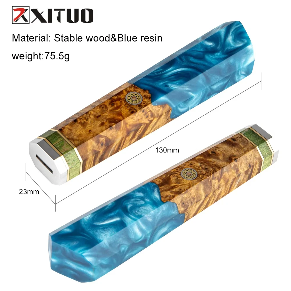 Picture 3: XITUO Japanese Chef Knife Handle Octagonal Handle Solid Wood Kitchen Knife Handle Knife DIY Making Accessories Ergonomic Design
