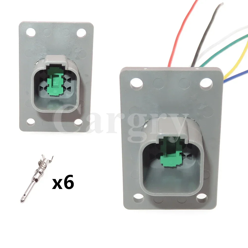 

1 Set 6P Auto High Current Cable Socket DT04-6P-L012 AC Assembly Car Plastic Housing Waterproof Connector with Fixed Flange