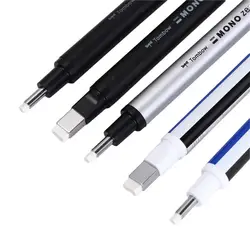 Tombow MONO Zero Eraser Flat / Super Fine Rubber Tip Pen Type Professional High Precision Pencil Eraser For Manga Highlight