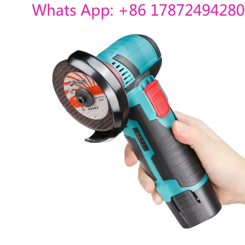 Portable 12v Cordless Mini Angle Grinder Industrial Grade Operated Machine with Slide Trigger Switch Brushless Motor