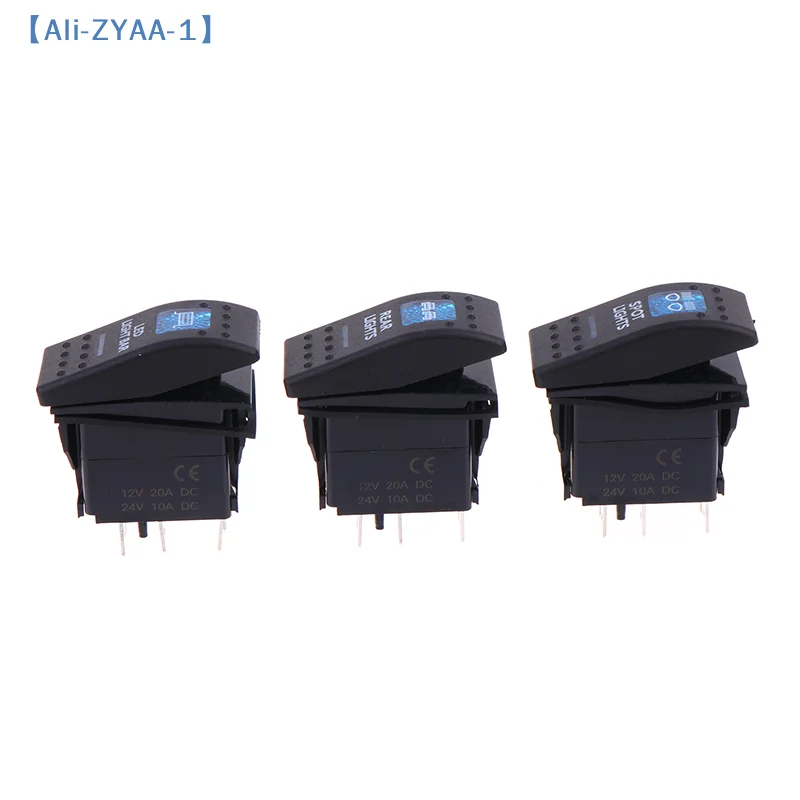 【ZYAA-1】5Pin Car Switch Boat Truck Light Toggle Switch Waterproof 12V/24V Bar Style Toggle Rocker Reverse Rear Light Switch
