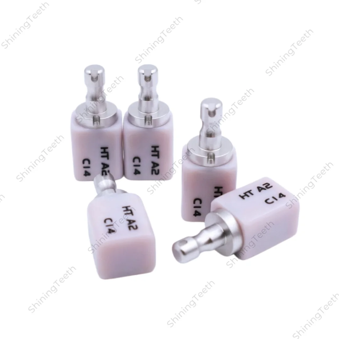 C14 Emax Dental Glass Ceramic HT A2 Lithium Dislicate CAD/CAM Cerec Blocks 5pcs/box