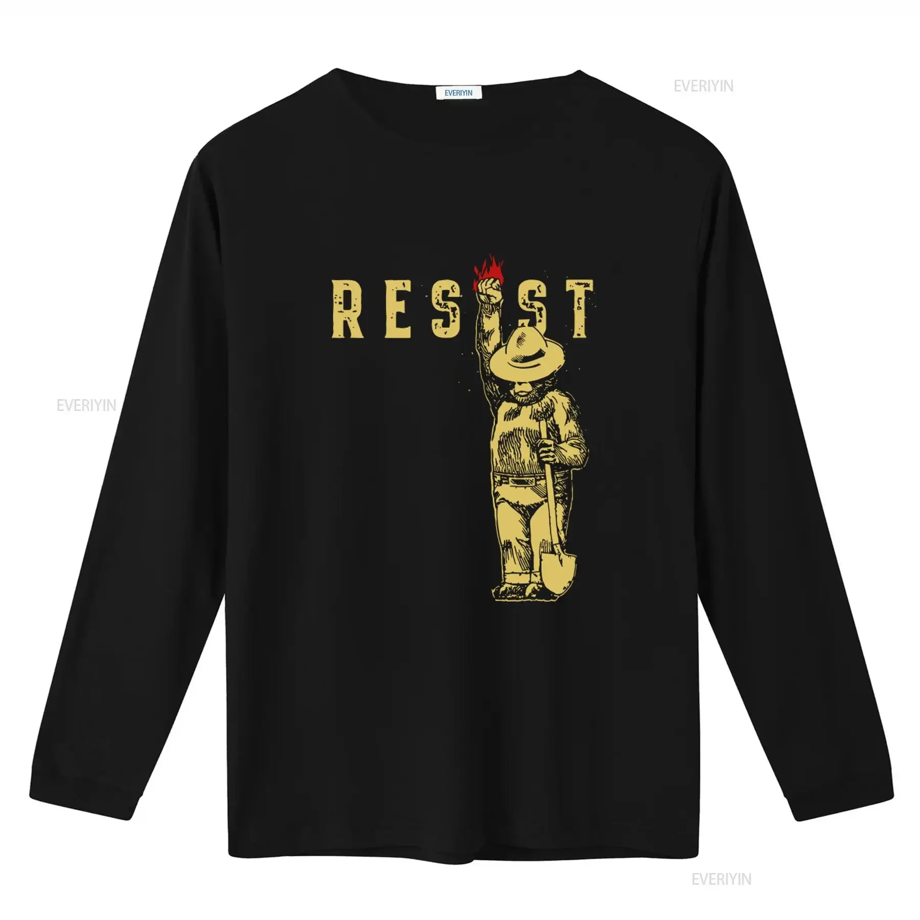 Smokey Bear Resist National Parks T Shirt Unique Design for Nature Lovers vintage Washed Casual Stylish Unisex Versatile