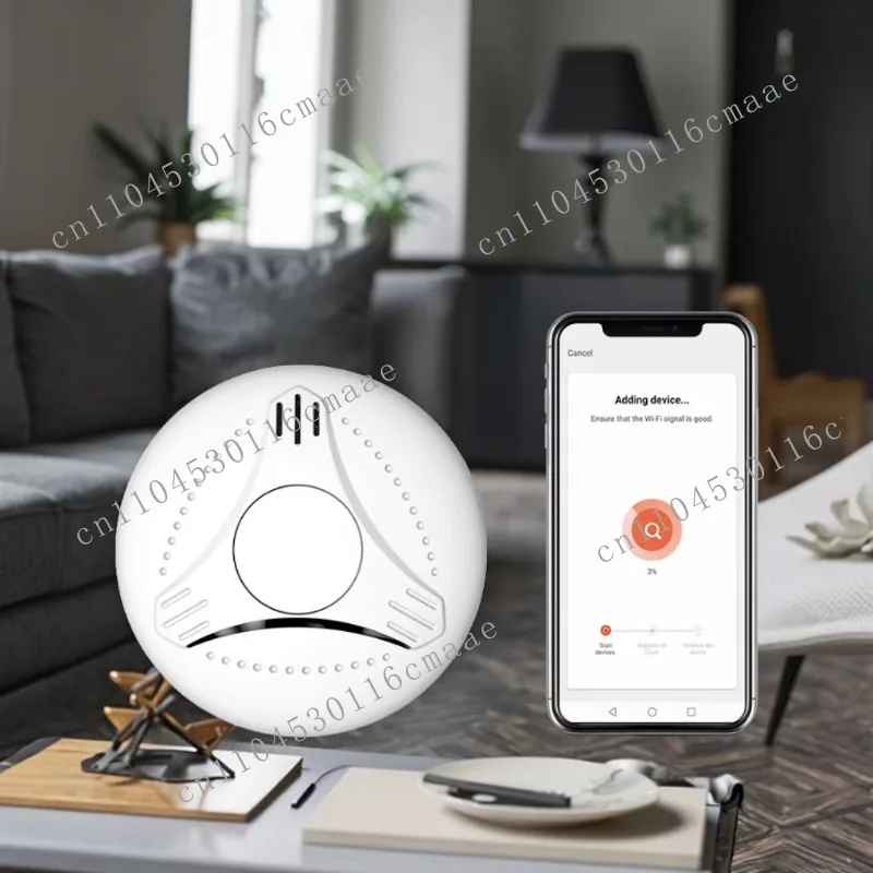 New Arrival Tuya Smart Life APP Compatible Wifi Smoke Alarm Detection Sensor Wireless for Home Security Works Alarm System