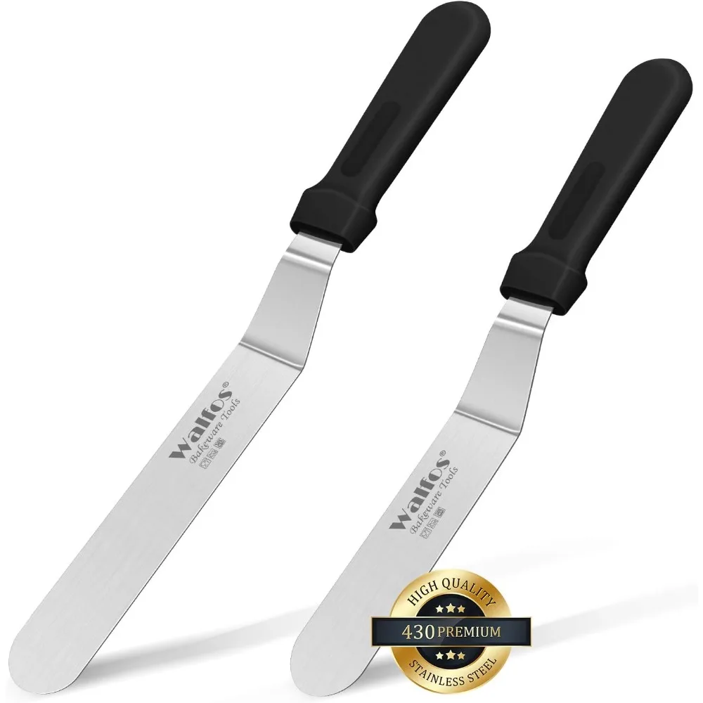 

Icing Spatulas, Stainless Steel Cake Spatula with Sturdy and Durable Handle Cake Decorating Spatula Set of 2 - Multi purp