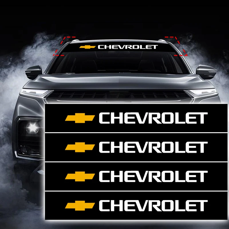 

Car reflective decorative sticker Front windshield sticker Fit For Chevrolet Silverado Impala Malibu Equinox Cruze Blazer Spark