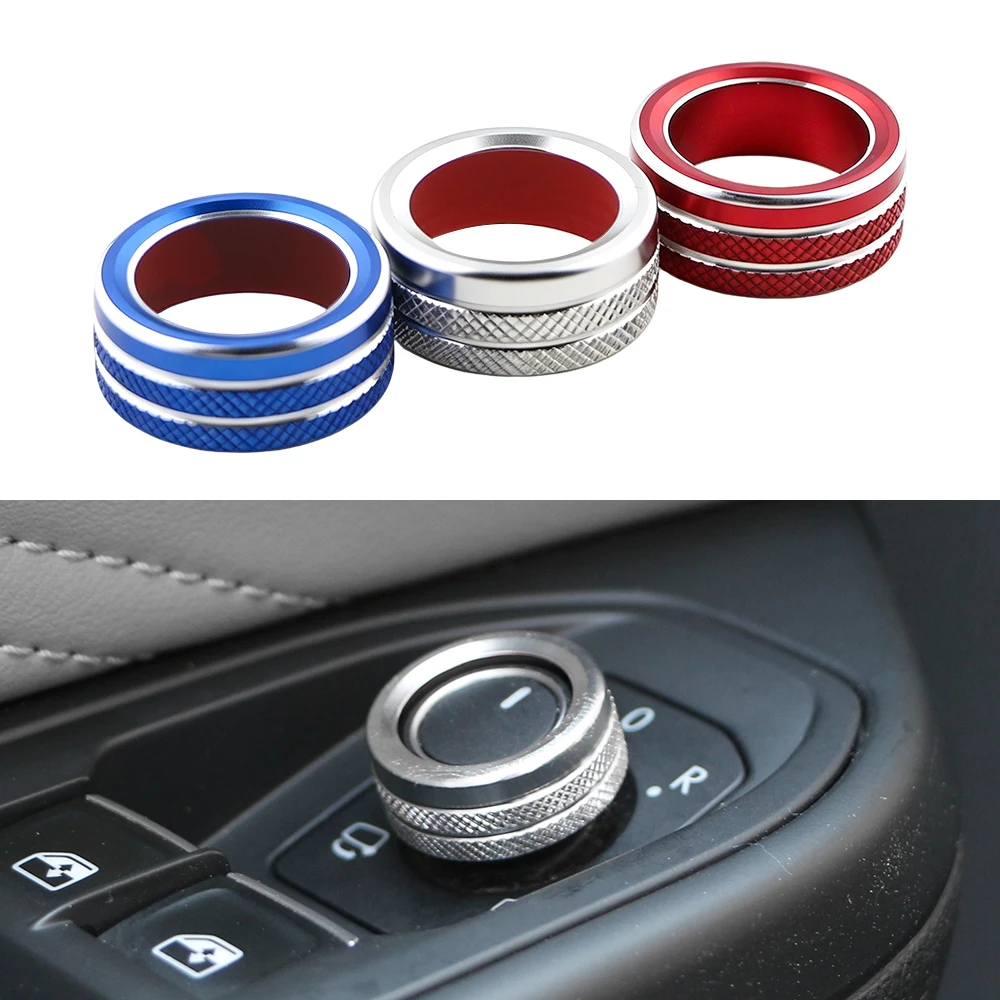 For Volkswagen VW POLO GTI GOLF 4 5 6 7 8 For Seat Ibiza 2018-2022 Rearview Side Mirror Adjustment Knob Trim Ring Sticker