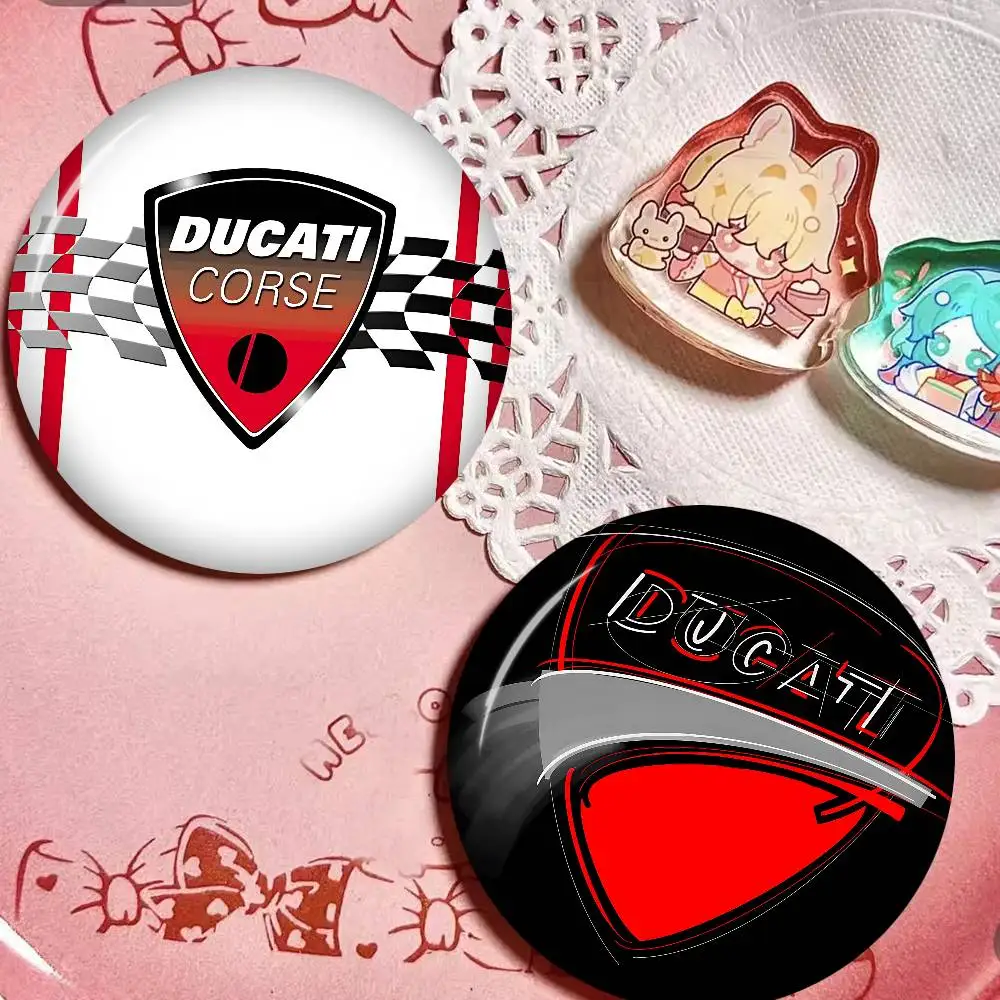 D-DucatiS Logo Anime Brooches Cute Cartoon Badge Jacket Jeans Lapel Pin Gift Accessorie