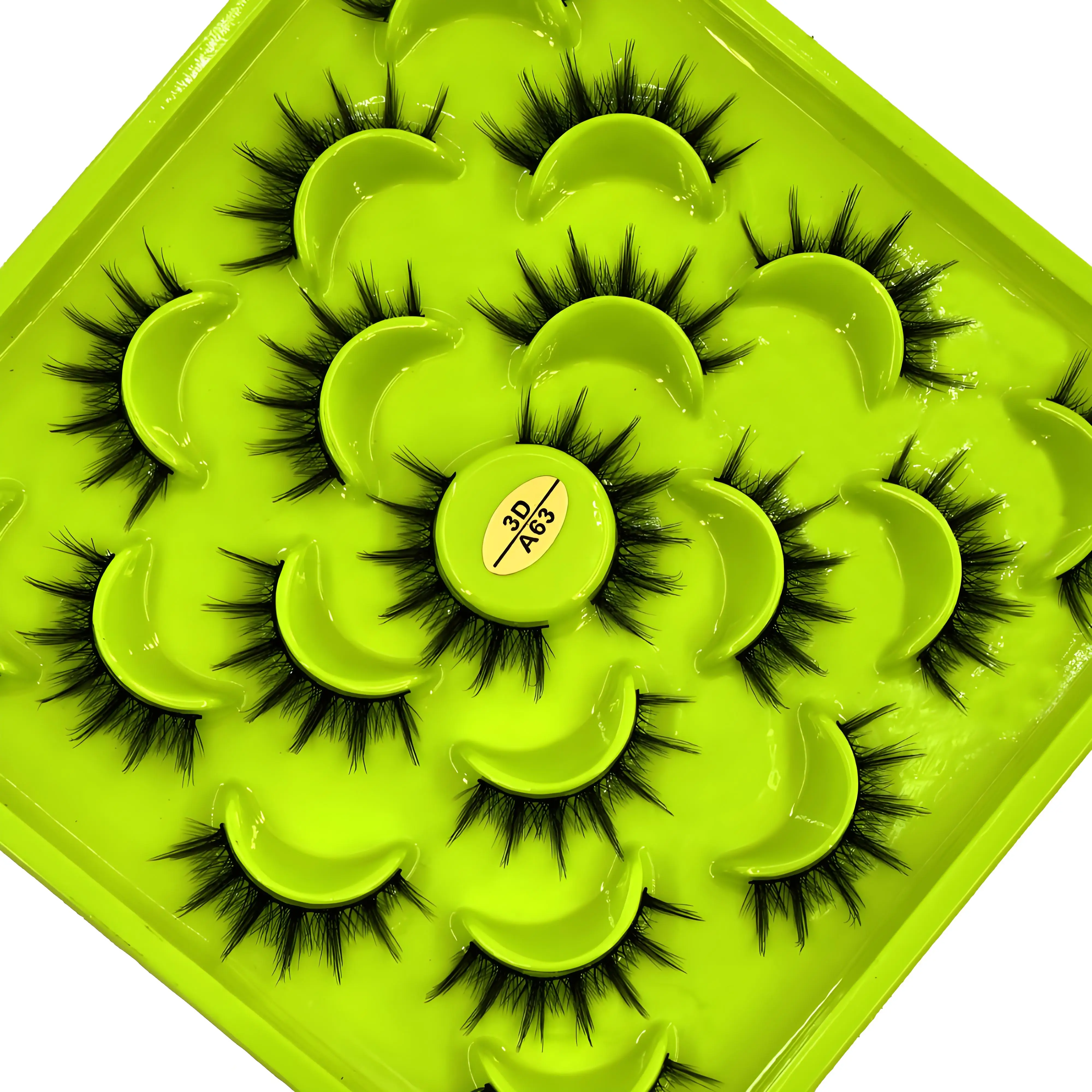 3D natürliches Aussehen falsche Wimpern Katzenaugenwimpern Nerzpelz falsche Wimpern, streifenförmige Wimpern wiederverwendbare Wimpern weich