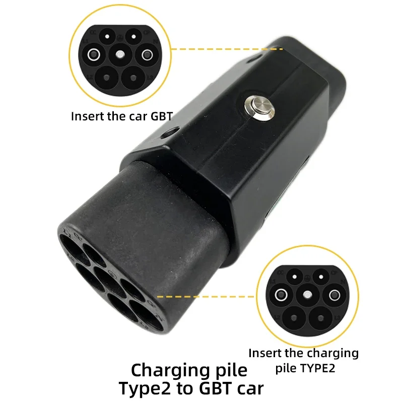 32A EV carregador conversor tipo 2 para GBT EV adaptador, estação de carregamento, IEC 62196 para Gbt carro elétrico