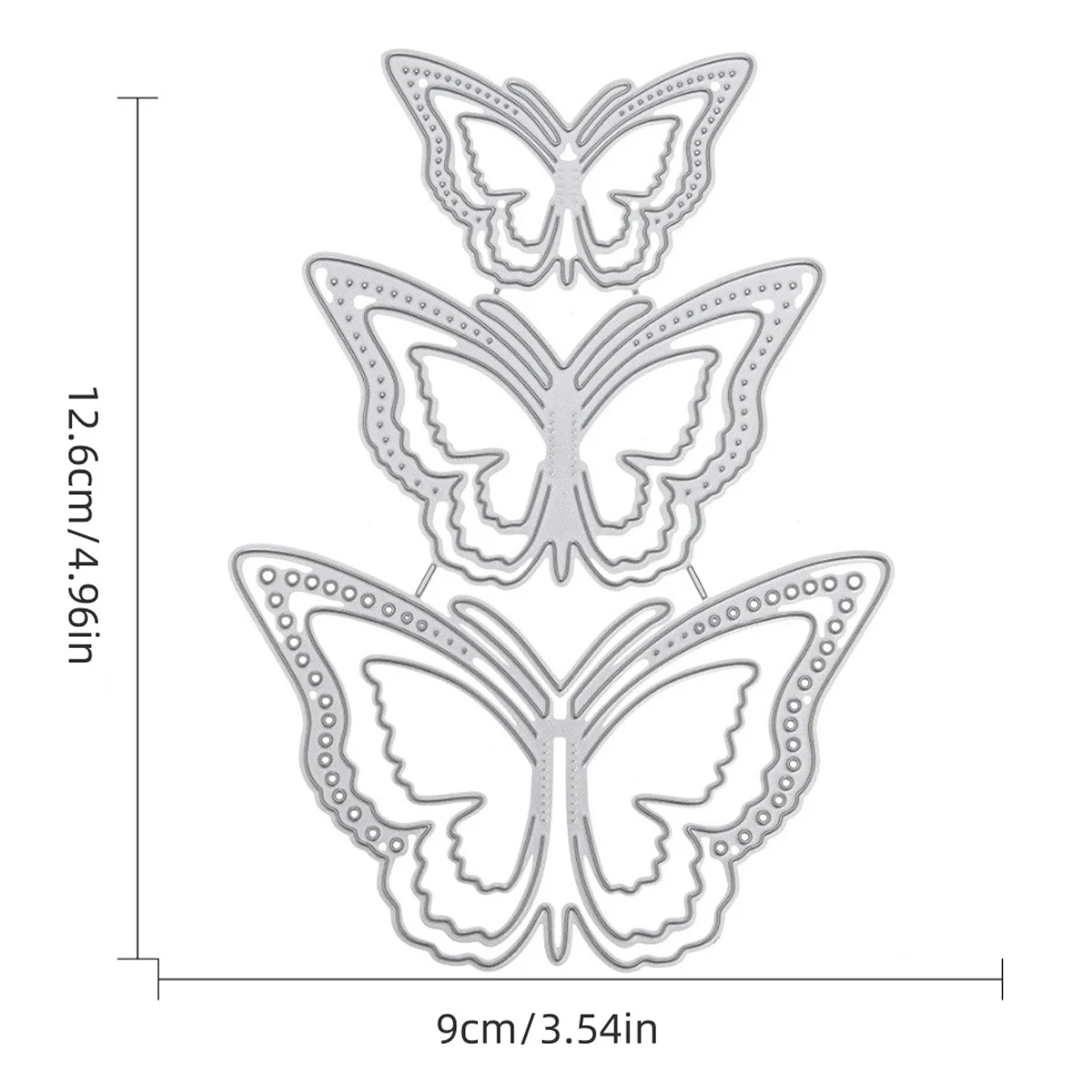 3pcs Butterfly Metal Cutting Dies DIY Handmade Cut Scrapbooking embossing Dies Stencil Art Decoation Craft knife Mold Template