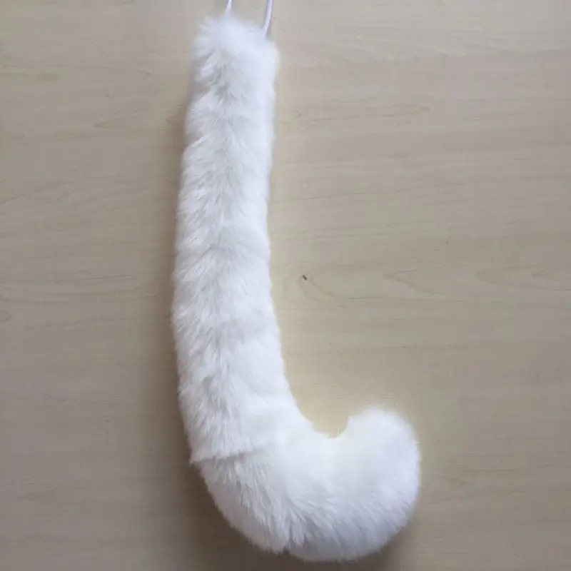 Y1UB dorosłe dzieci Anime jednokolorowe pluszowe dla kota wilk rekwizyty do Cosplay puszyste uszy zwierząt chustka obręcz do