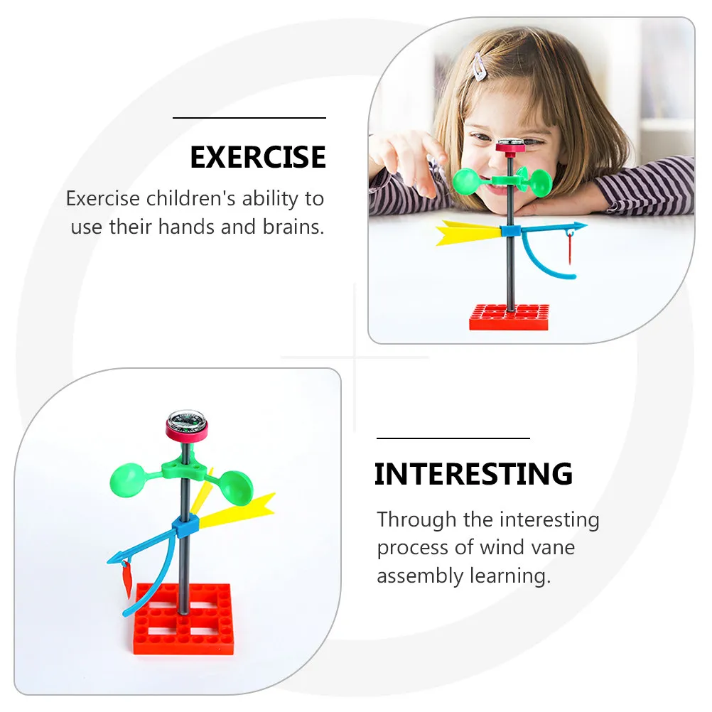 طقم تجميع رمح الرياح للأطفال، مشروع تعليمي علمي، هدية تعليمية للأطفال بعمر 5 سنوات، نموذج رمح الرياح للتركيب الذاتي