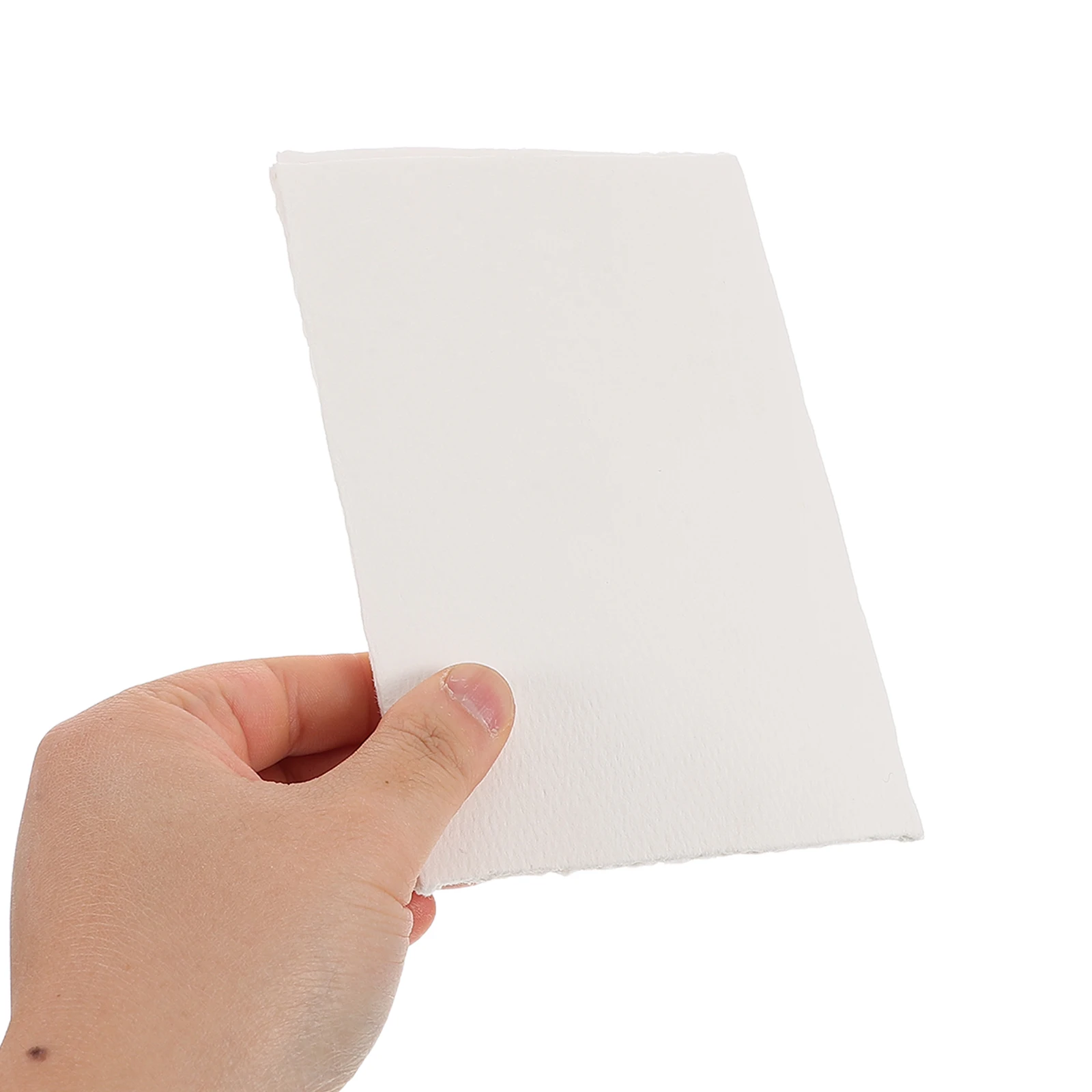 

Cotton Watercolor Paper Deckled Edge Thick White Craft Papers for Professional Artists with Rough Texture Medium Sheets