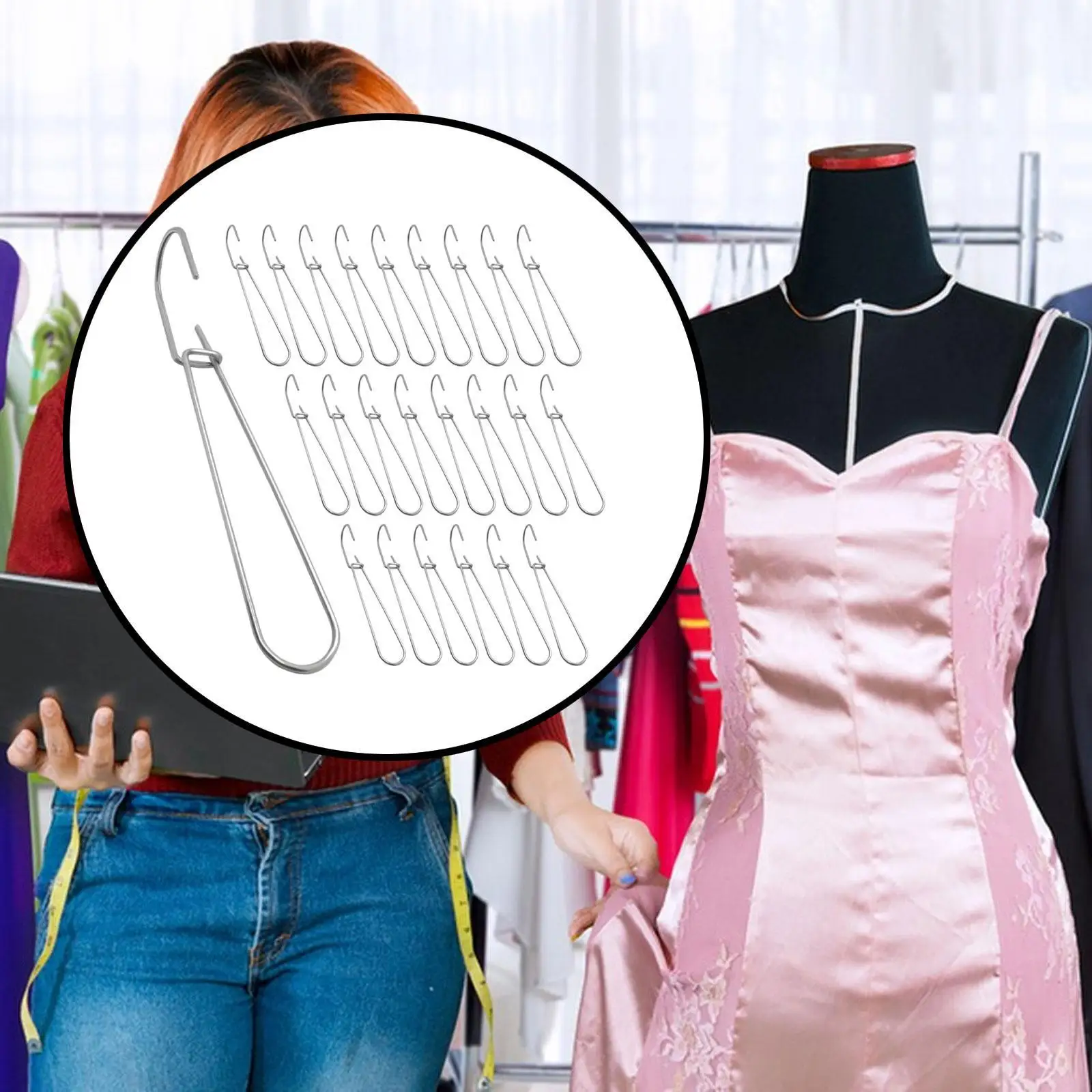 

24Pcs Pattern Hooks Stencils Paper Hooks Sewing Pattern Hanging Hooks Design Drawing Hooks Paper Hooks for Home Clothing Design