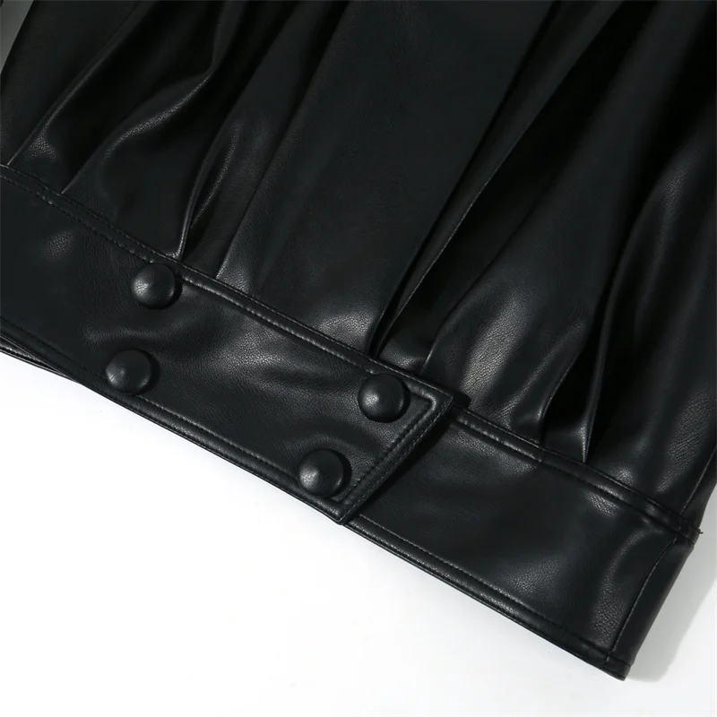 Veste en cuir femme nouvelle veste coupe-vent en cuir artificiel pour femme pour l'automne 2025 manteau femme décontracté haut à manches longues y2k