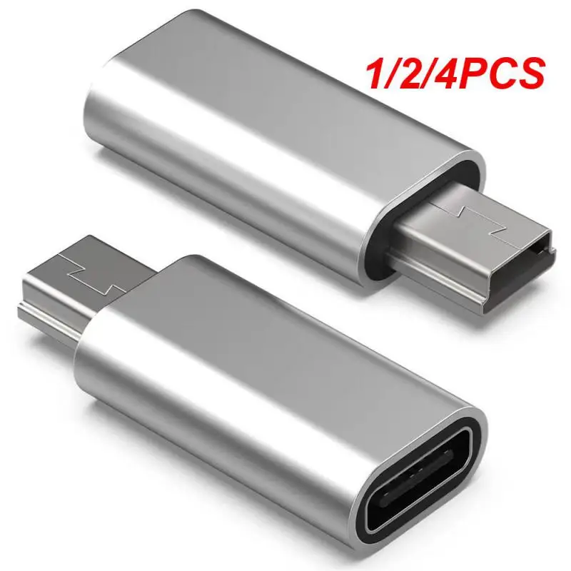 1/2/4PCS Mini 5 Pin USB Adapter B Male to USB Type C Female Data Data Transfer Connector for MP3 Digital Camera GPS