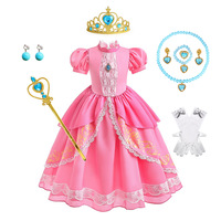 Aurora Princess Cosplay Dress Girl Halloween Carnival Sleeping Beauty Princess Cosplay Costumes Birthday Party Fancy Dress