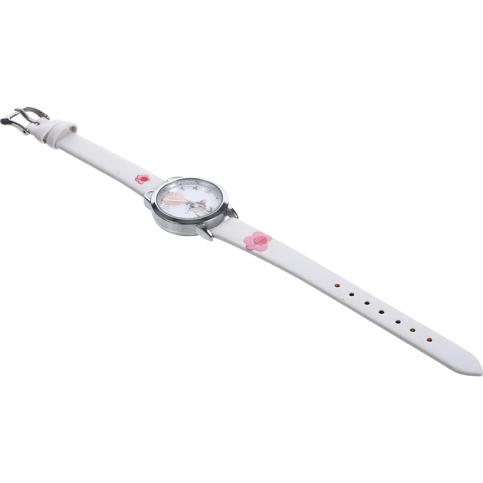 Reloj deportivo Relojes para niños Diseño de gatito Reloj de pulsera con banda de acero inoxidable de cuarzo Moda