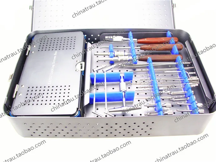 medical orthopedic instrument 2.4 2.7 locking plate instrument kit Ulnar and radius locking none screw instrument set Animal vet