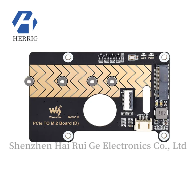 

MicroSnow Raspberry Pi 5 PCIe to M.2 SSD Expansion Card NVMe Protocol 8Gbps High-Speed Transmission