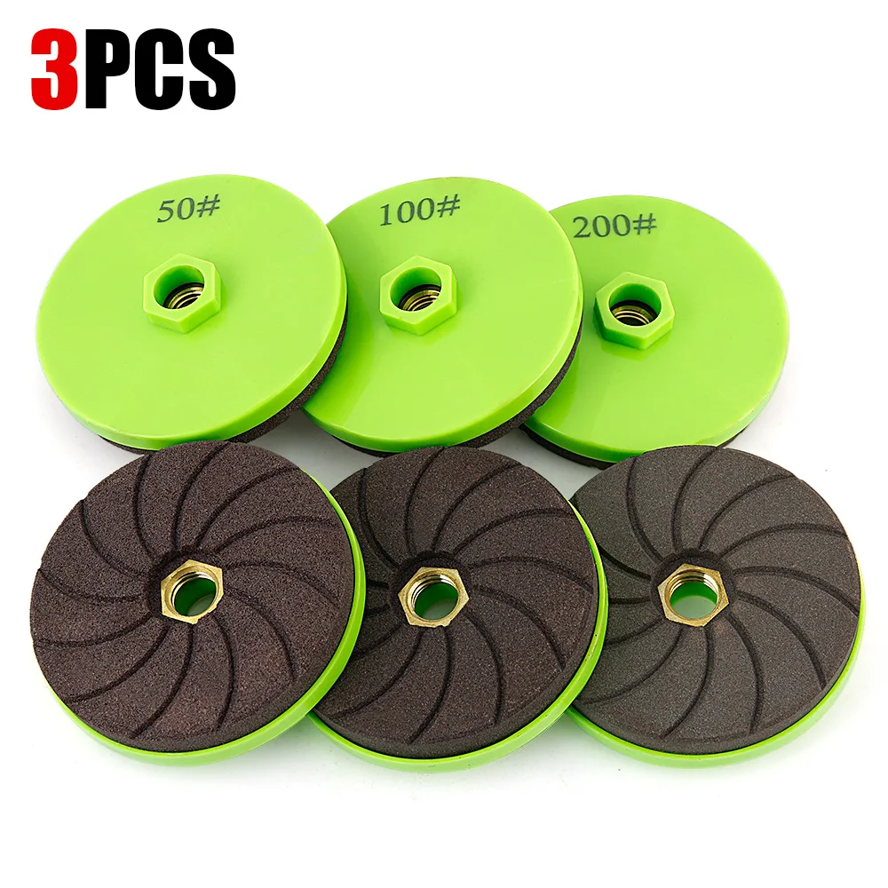 

LOZLIN 3PCS 4" Diamond Grinding Wheels – Professional Chamfering, Edge Shaping & Polishing Tool for Tile, Marble, and Granite for Angle Grinder Silicon Carbide Wheel
