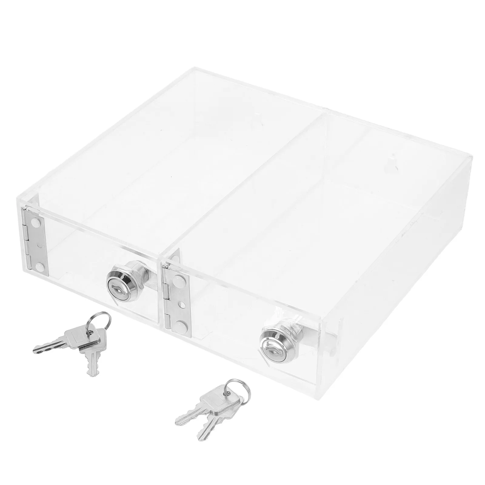 Gabinete con Cajones de Acrílico Transparente con Cerradura, 2 Ranuras para Almacenamiento de Teléfonos Celulares, Gabinete de Seguridad para Oficina, Lugar de Trabajo, Casilleros para Empleados