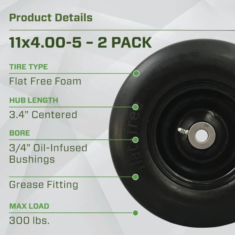 

Комплект из 2 шин и колес 11x4.00-5 для газонокосилок с нулевым разворотом, с гладким протектором, для замены, бесплатная доставка по США