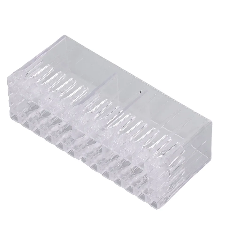 ABS Needle Head Container Portable Transparent Syringe Needle Box Quick-Change Stackable Needle Storage Case Veterinary Use