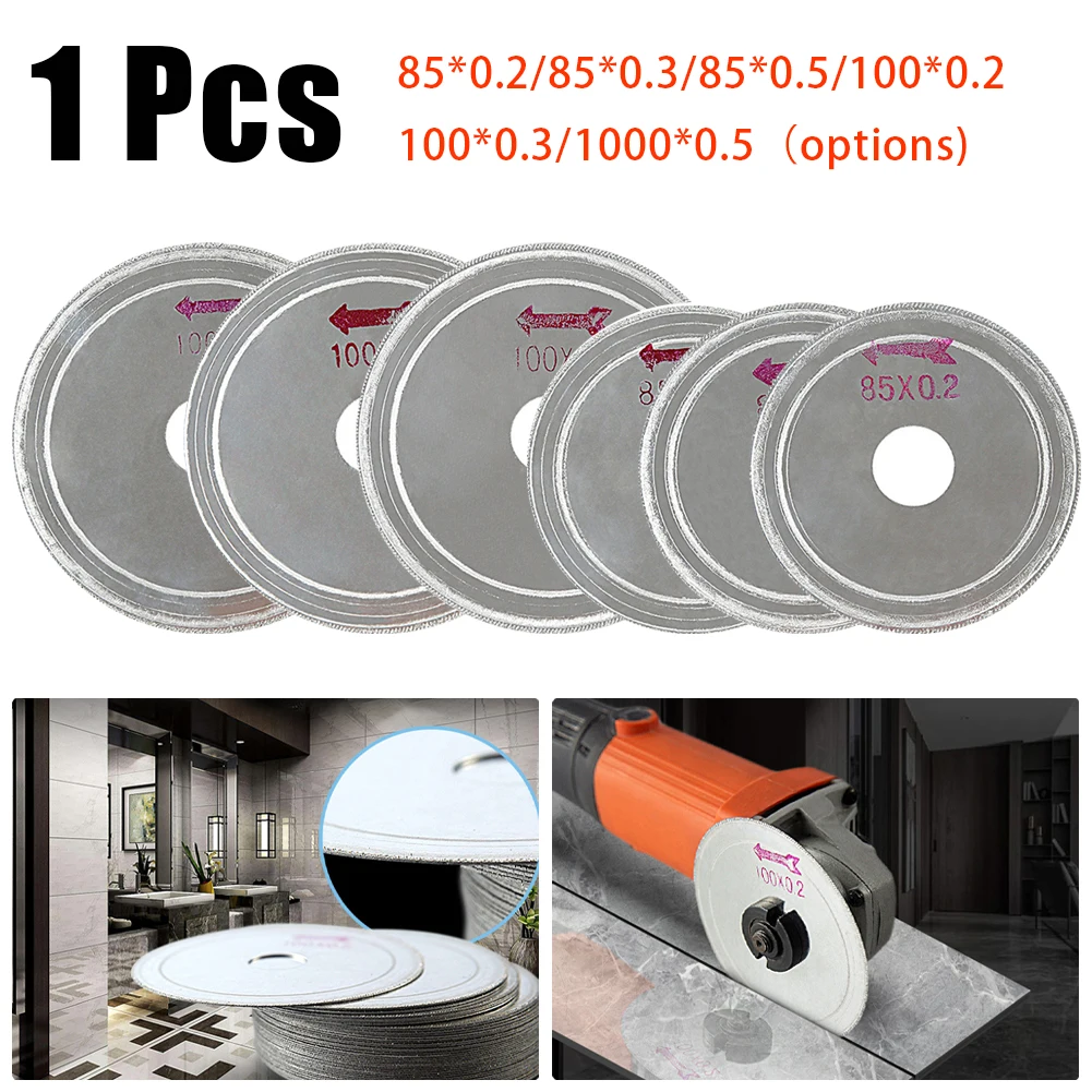 Diamond Saw Blade 100mm Cutting Disc For Angle Grinder Tile Marble Glass Cutting 85x0.2mm/0.3mm/0.5mm Cutting Disc