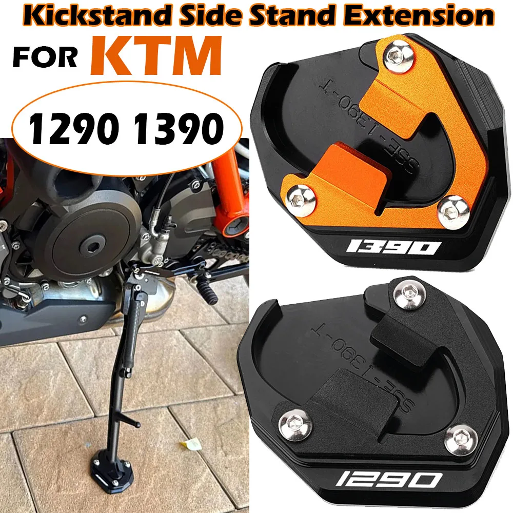 For KTM 1390 1290 Super Duke 1390 Super Duke R EVO 1290 Motorcycle Enlarged Pad Foot Side Stand Support Kickstand Tire Valve Cap