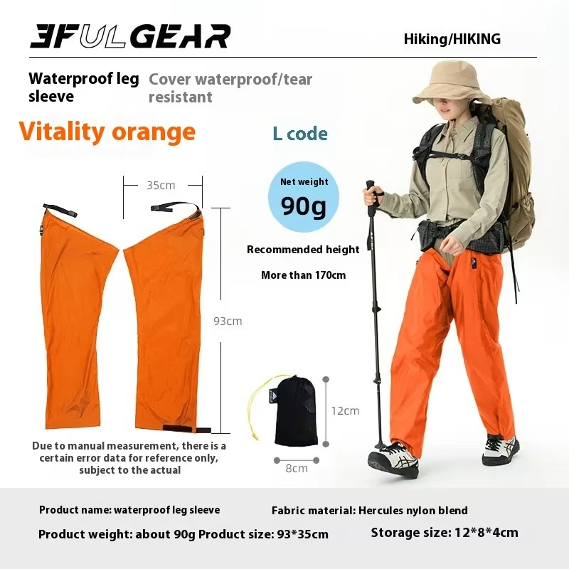 3F UL GEAR Outdoor Ultraleichte minimalistische Regenhose Tragbare Beinwasserdichte Abdeckung Wandern Klettern Regenmäntel