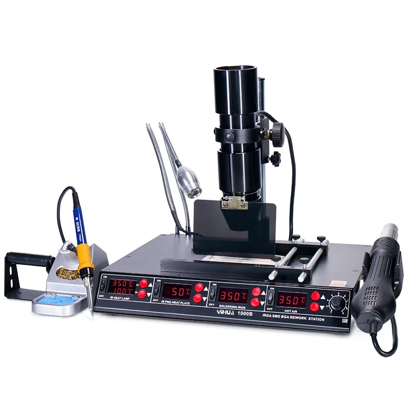 

1000B IR Preheating Infrared Light Heat BGA Hot air Desoldering Soldering Iron Rework Station