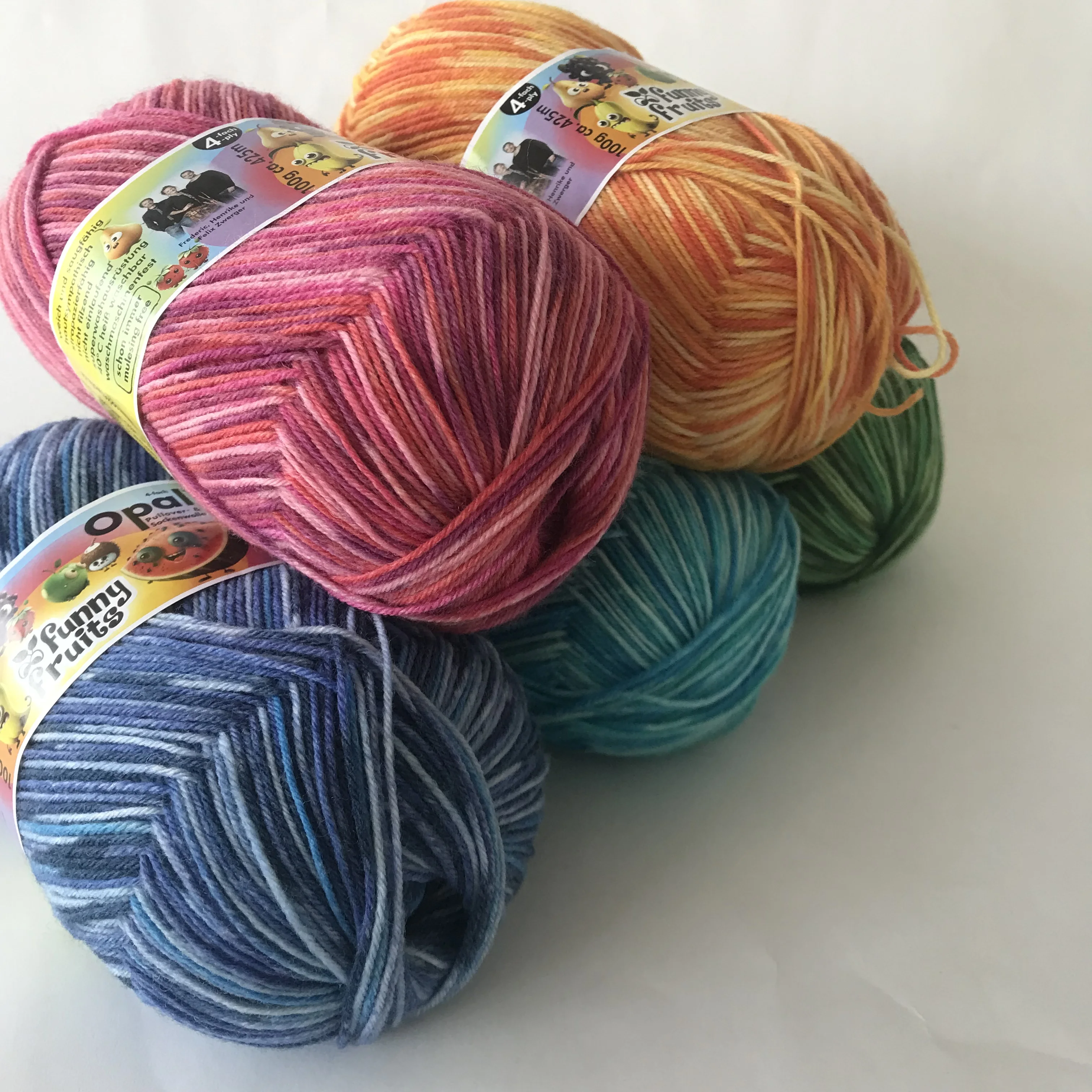 1*100g ball Opal Funny Fruits wool yarn 75% wool, 25% polyamide/ Nylon  socks knitting yarn