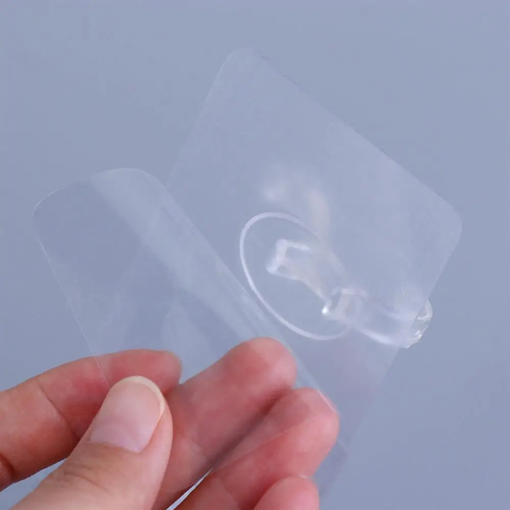 1/3/5/6 Row Practical for Bathroom,Kitchen Autohesion Transparent Clothes Hanger Key Holder Storage Rack Wall Hooks