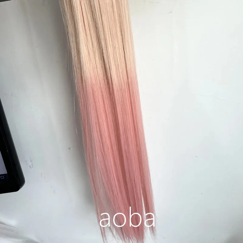 Alta qualidade marin kitagawa peruca cosplay meu vestido querido longo rosa gradiente resistente ao calor cabelo festa anime perucas + peruca boné