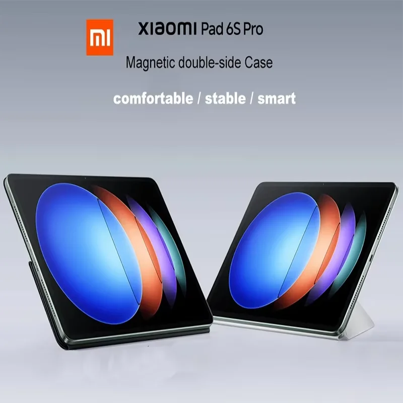 기존 Xiaomi Pad 6s pro 양면 보호 케이스 키트 12.4 "접이식 스탠드 PU 가죽 마그네틱 스마트 보호 케이스