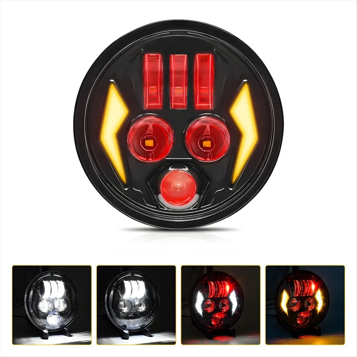Super Sale 5.75 Inch Motorcycle Headlight High/Low Beam DRL&Turn Signal Lights for Iron 883 Dyna Wide Glide Nightster Forty Eigh