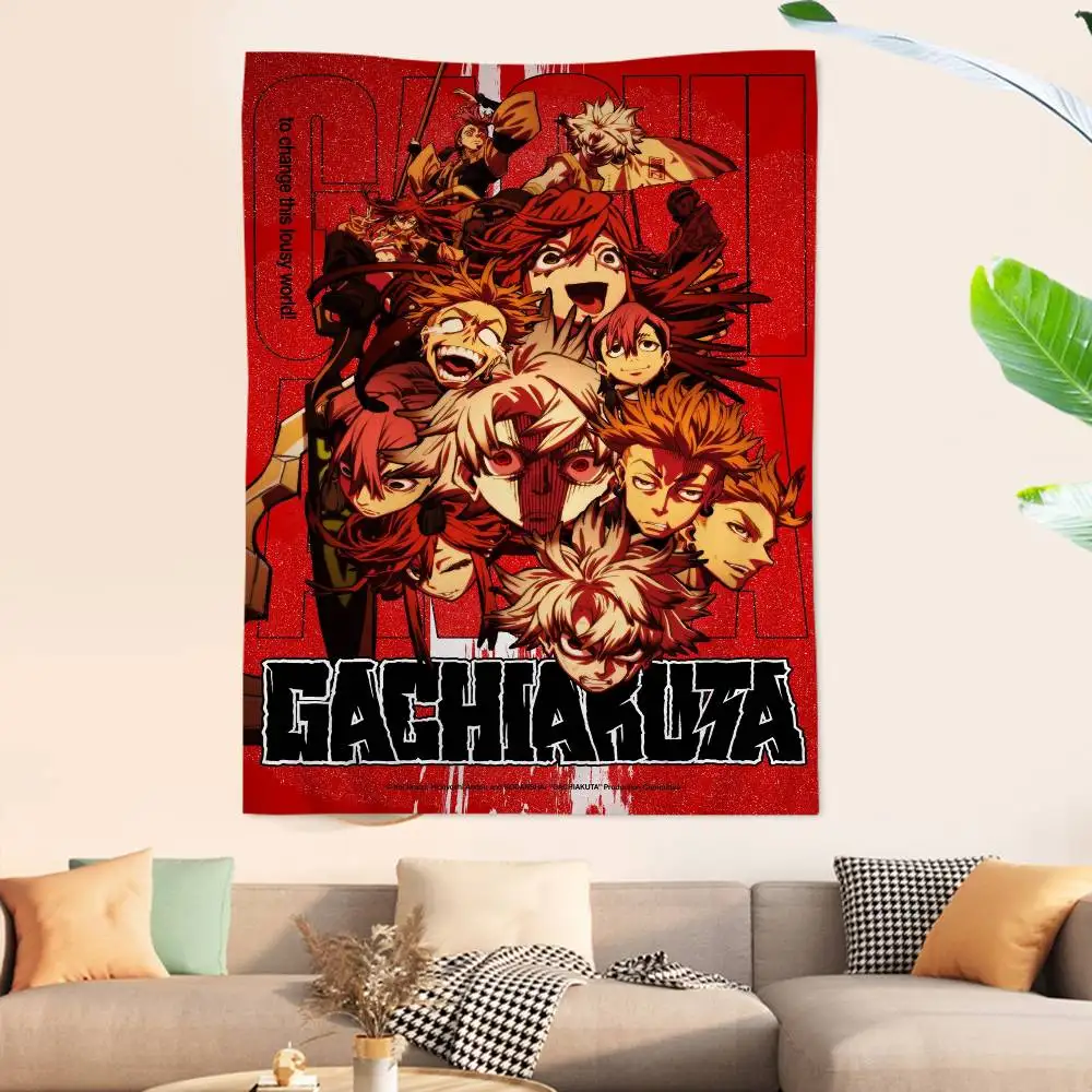 Anime G-Gachiakuta Colorful Tapestry Wall Hanging Hanging Tarot Hippie Wall Rugs Dorm Wall Art Decor
