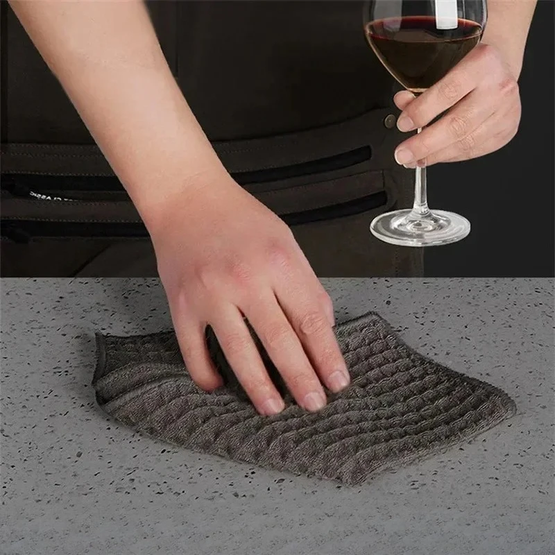 350gsm Thick Coffee Bar Cleaning Towels Super Absorbent Microfiber Cleaning Cloth Home Barista Clean Tool Coffee Machine Cleaner