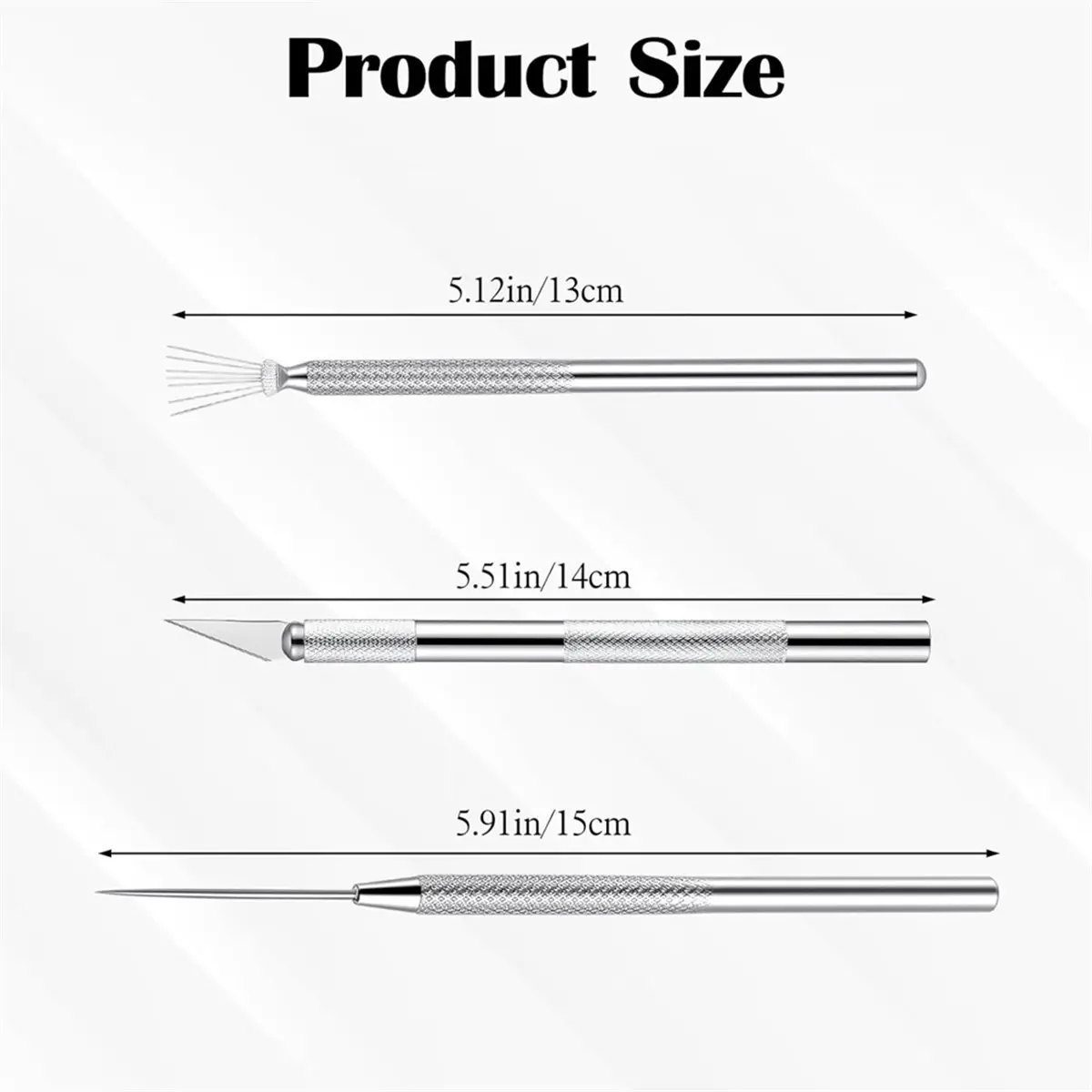 A60P 6 Pcs Ceramic Pottery Clay Ribbon Sculpting Tool Kit with Wire Texture Pin Carving for Modeling Detail Processing