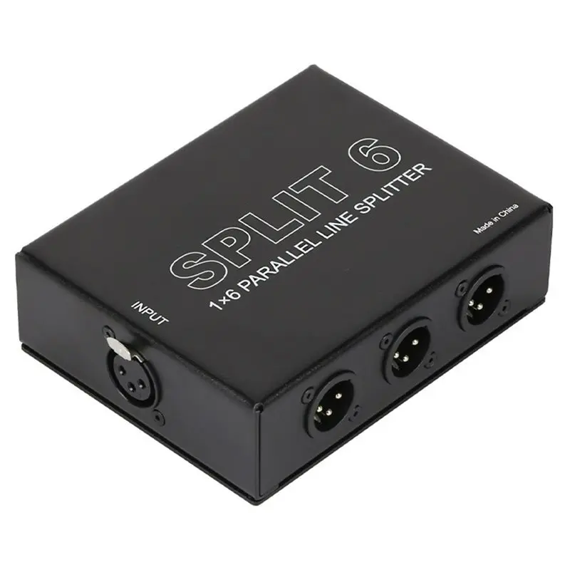 AA08-1 In 6 Out Expander Balanced XLR Divider Socket Expander Divider