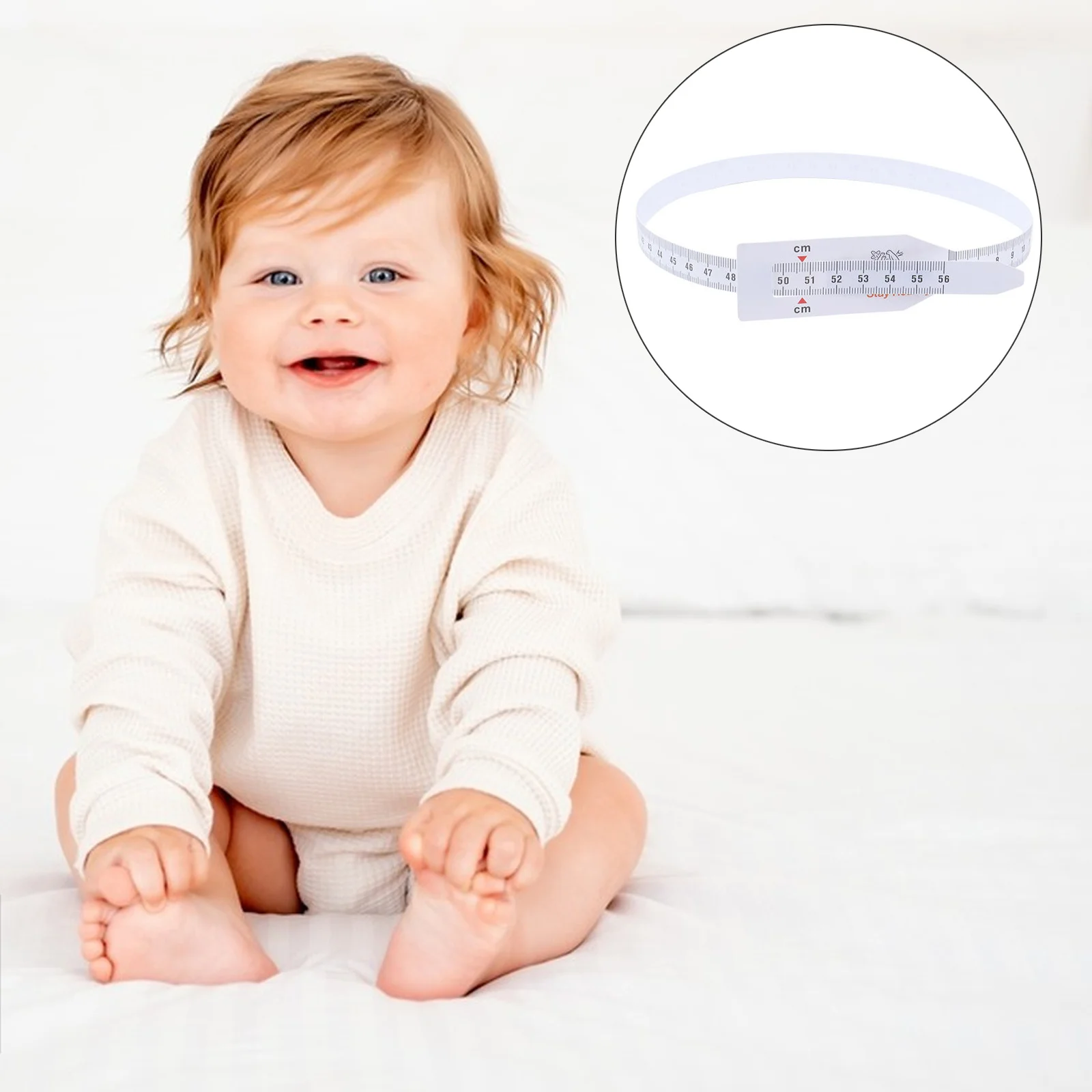 

6pcs Head Circumference Tape Measure 56Cm Plastic Measurement Tool Portable Safe Non-Scratch Length Testing