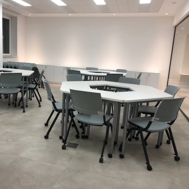custom.Metal Frame School Furniture School Study Desk Table with Chairs Style Good Quality Hot Sale Factory Directly