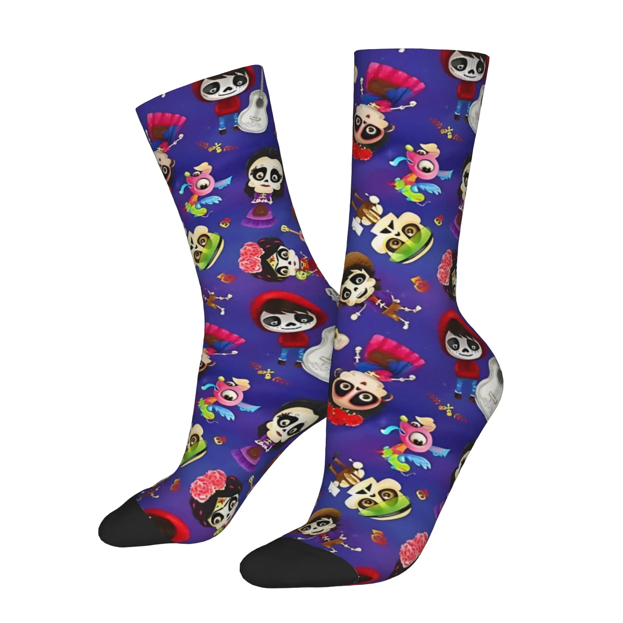 

Funny Sock Poco Loco Coco Rock Seamless Pattern Printed Men Crew Socks Novelty Men's Socks