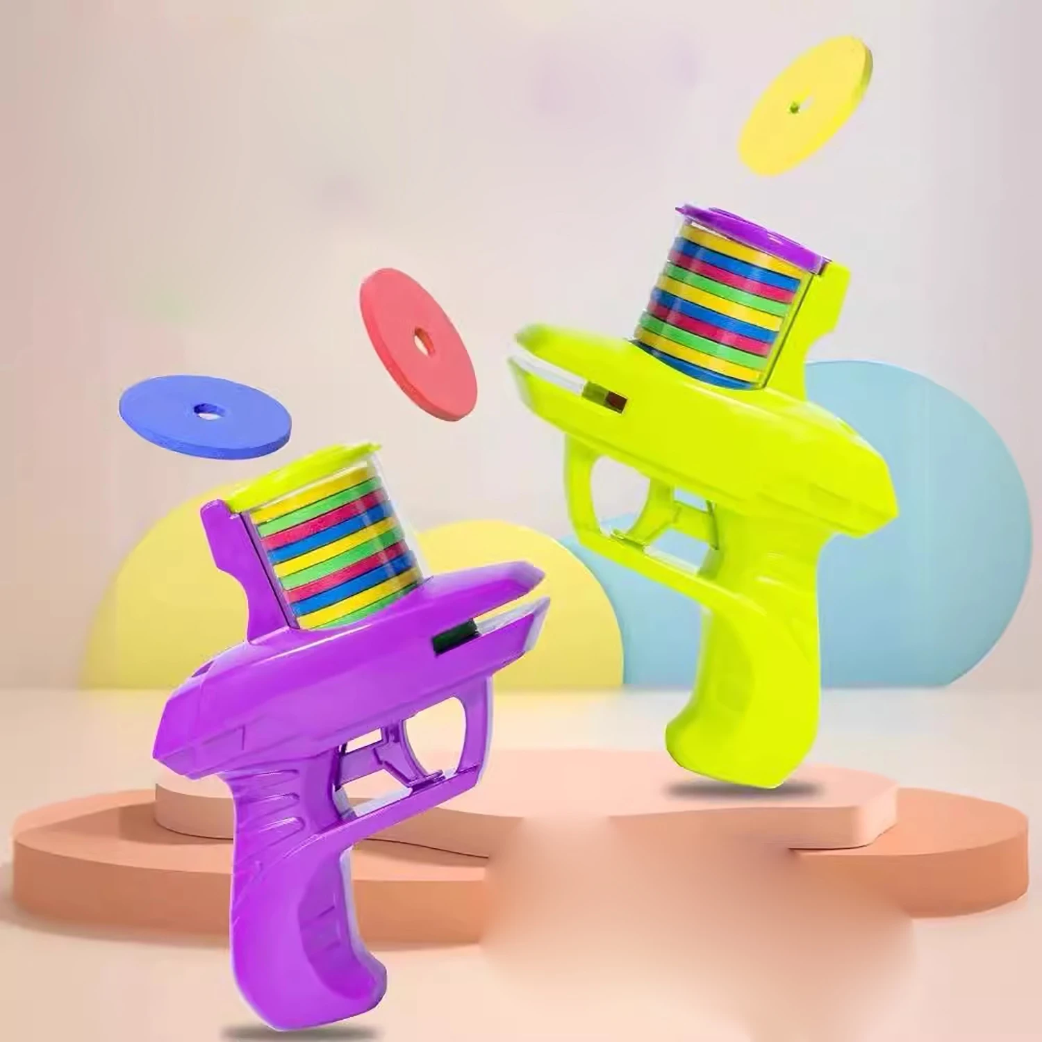 당근 총 모양 부모-자녀 야외 안전 사격 놀이 총 실내 인터랙티브 장난감