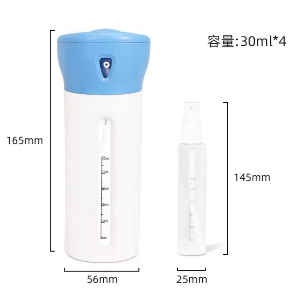 4 in 1 40ml Bottiglia dispenser di liquido da viaggio portatile Bottiglia secondaria vuota Bottiglie contenitore pressa Bottiglie di profumo Shampoo Balsamo Lozione
