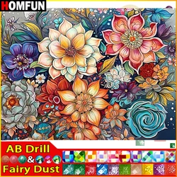 HOMFUN Fairy Dust AB 5D Diy Diamond Painting Cross Stitch 