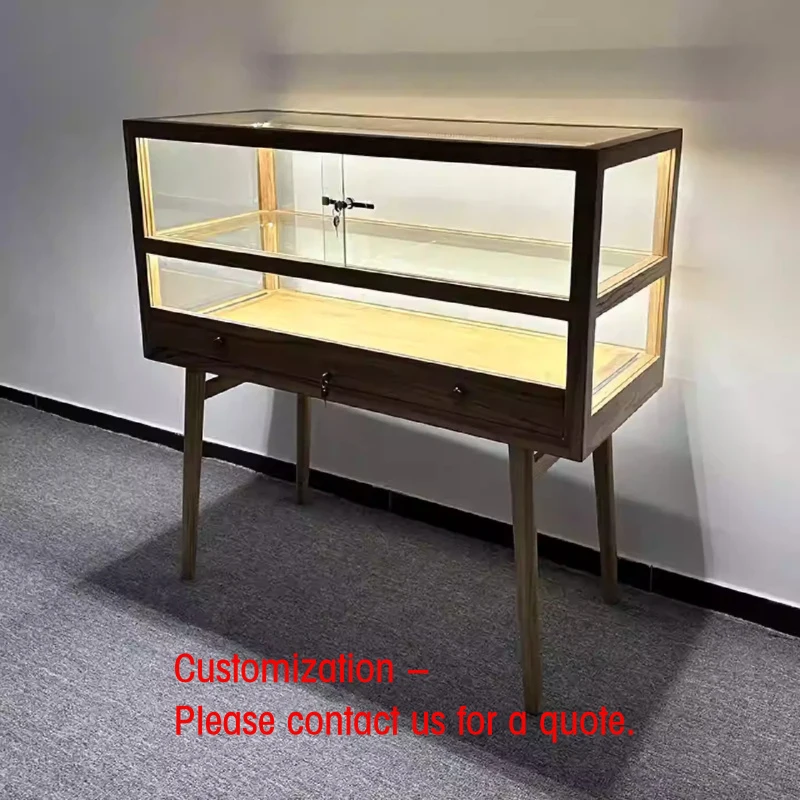 custom.Expert Craftsmanship Jewelry Showcase Glass Display Cabinet with New Design